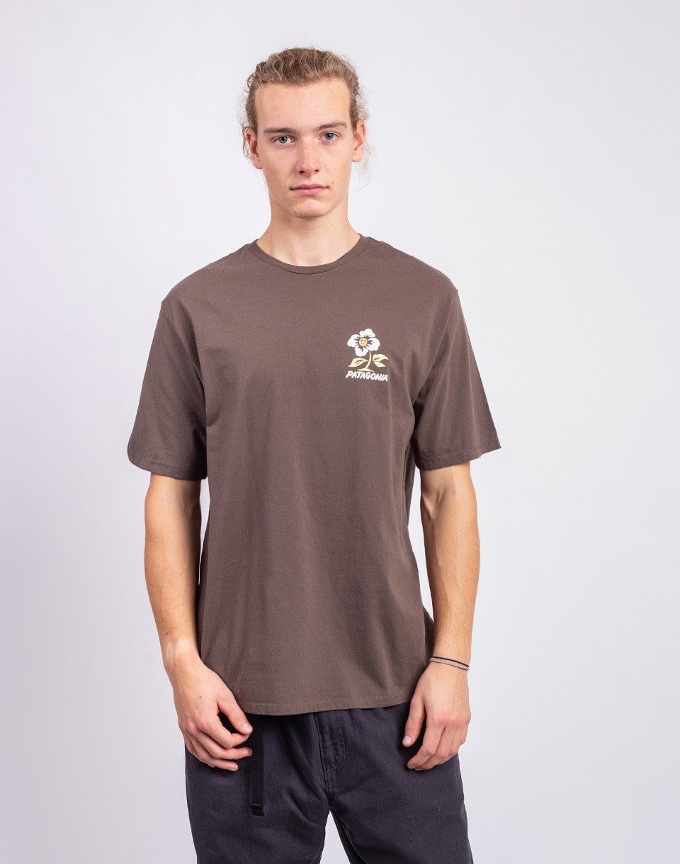 Patagonia M's Balance Organic T-Shirt Peace Seeds: Marlow Brown