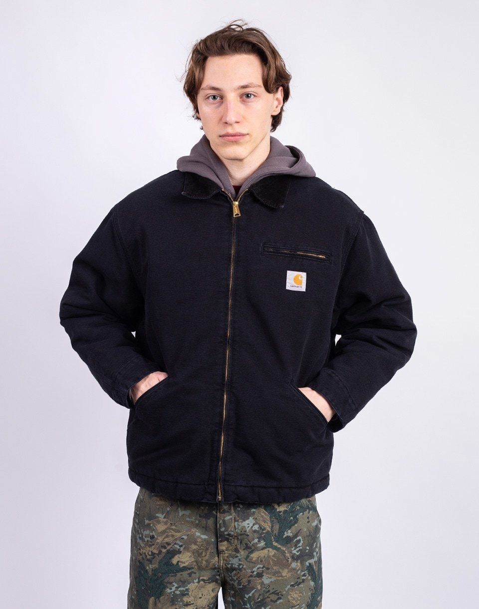 Carhartt WIP OG Detroit Jacket Black/Black stone canvas