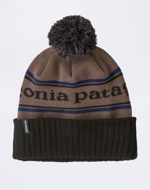 Patagonia Powder Town Beanie Park Stripe: Marlow Brown