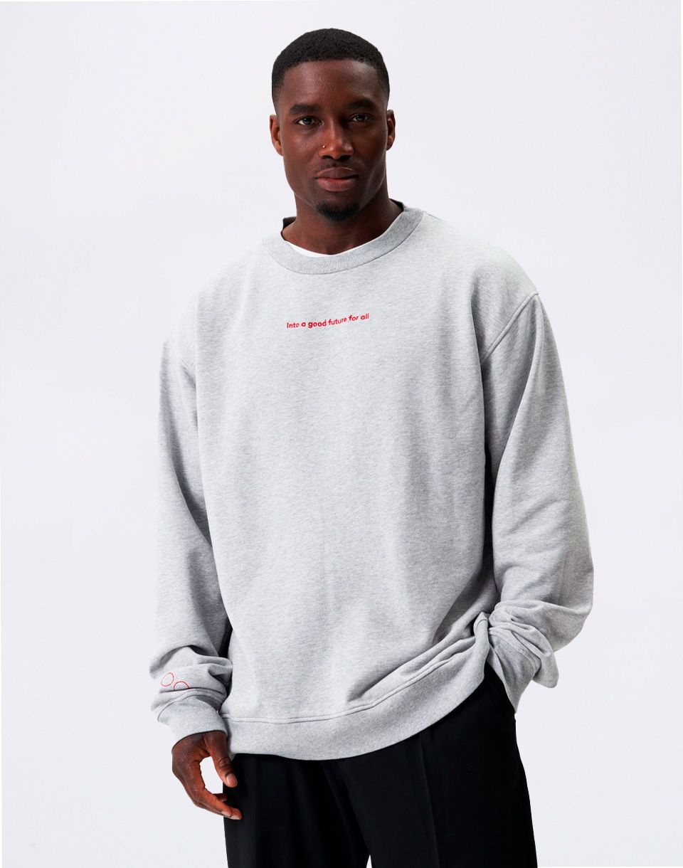 pinqponq Sweatshirt Unisex Future Grey Melange