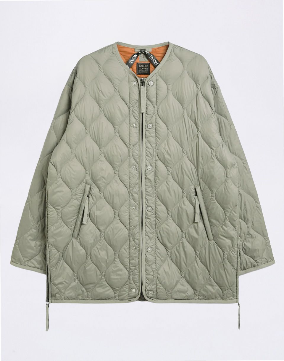 Taion Unisex Military M65 Liner W-Zip Down Jacket D.SAGE GREEN