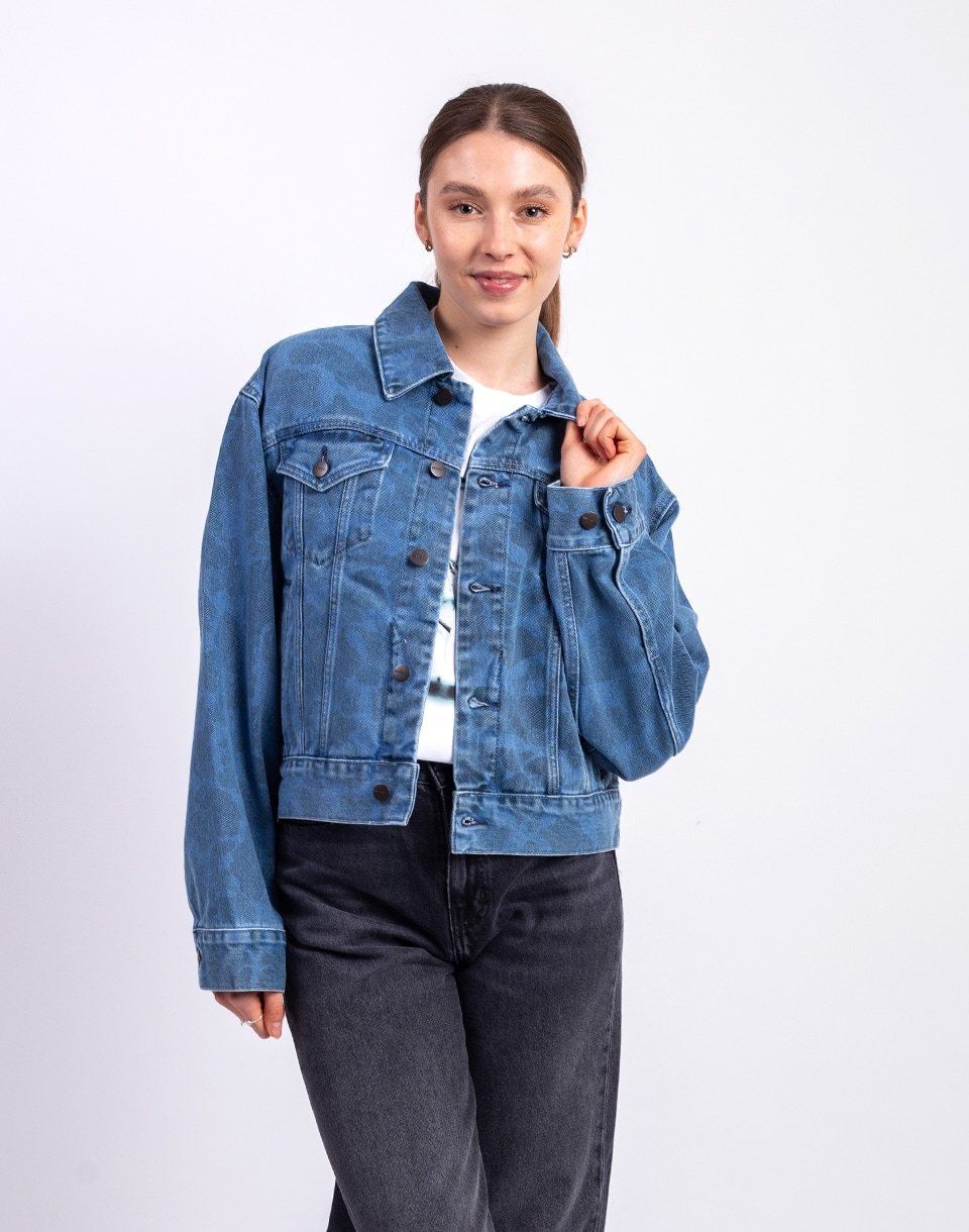 Carhartt WIP W' Duck Orell Jacket Camo Duck, Blue bleached