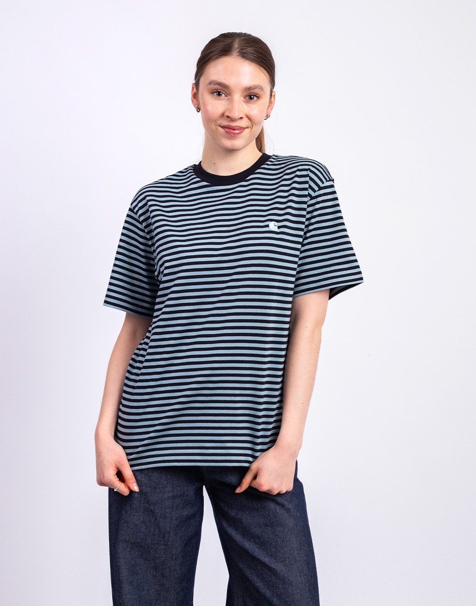 Carhartt WIP W' S/S Verner T-Shirt Verner Stripe, Black/Cit