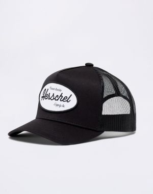 Herschel Supply Whaler Tall Mesh Gas Station Cap Black