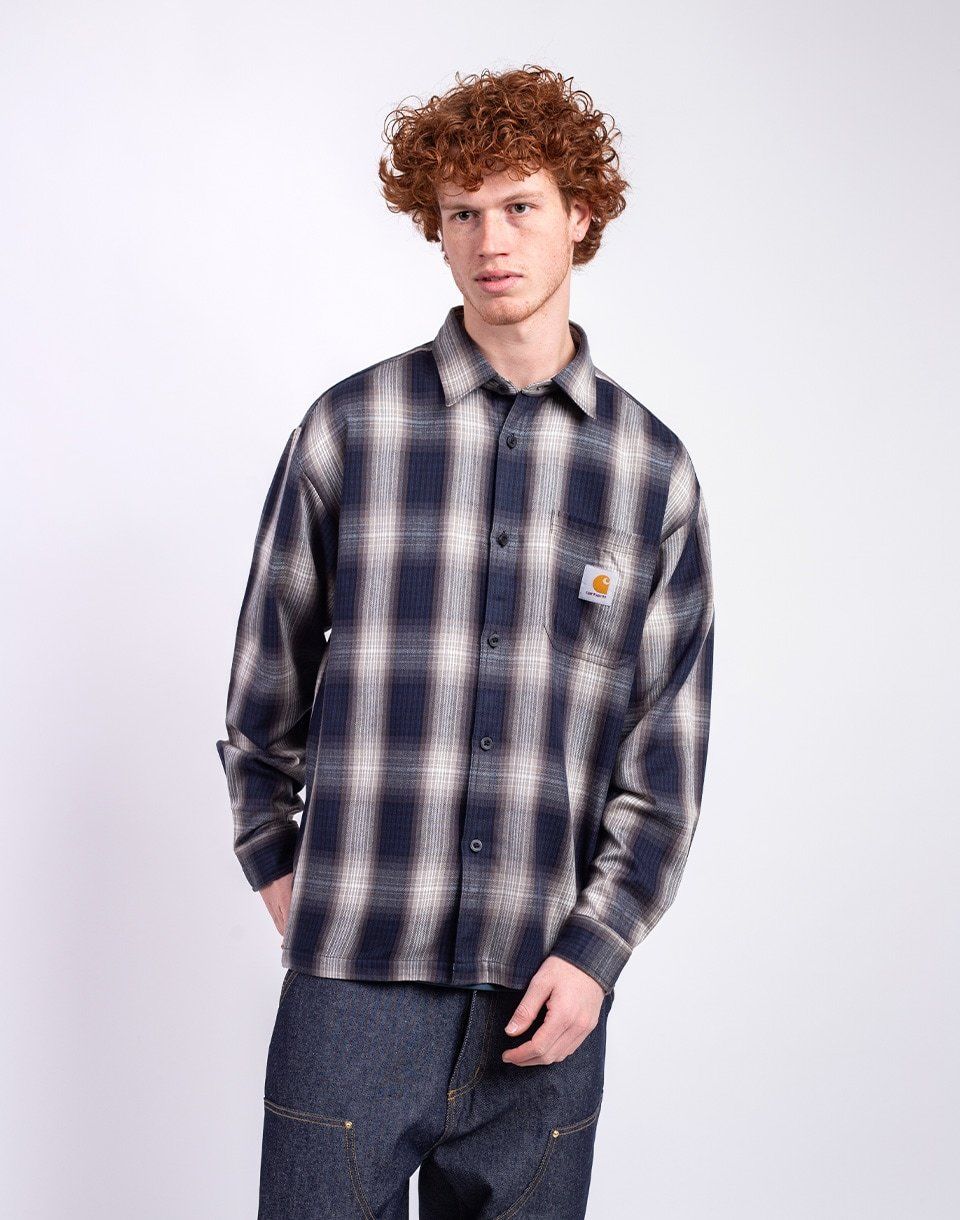Carhartt WIP L/S Harlin Shirt Harlin Check, Jupiter