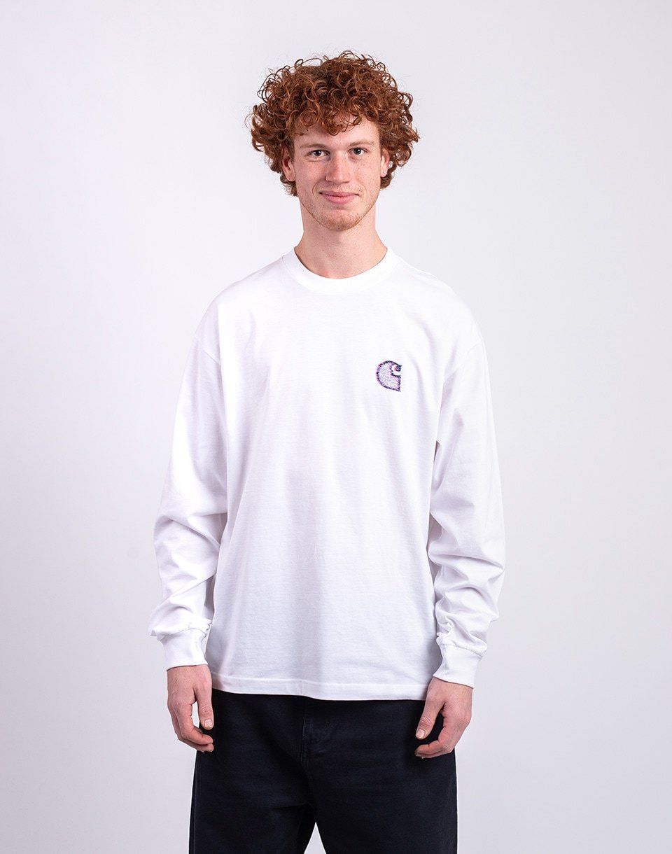 Carhartt WIP L/S Mind Your Head T-Shirt White
