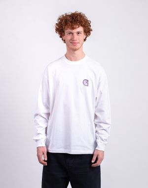 Carhartt WIP L/S Mind Your Head T-Shirt White