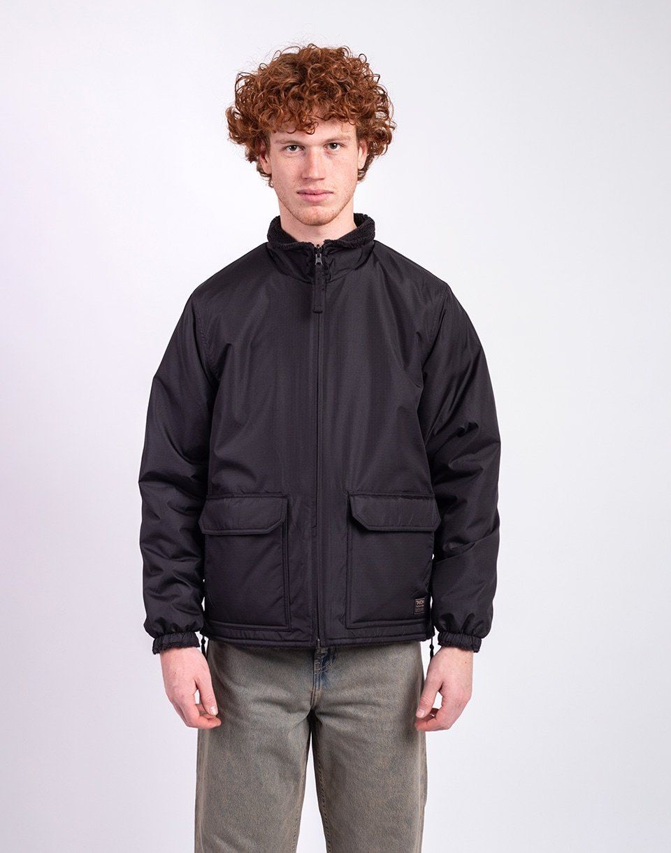 Taion Non Down Military Reversible Boa Hi Neck Jacket BLACK×BLACK