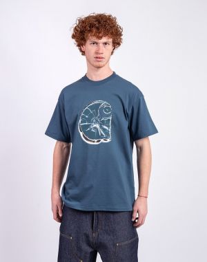 Carhartt WIP S/S Shattered T-Shirt Office Blue