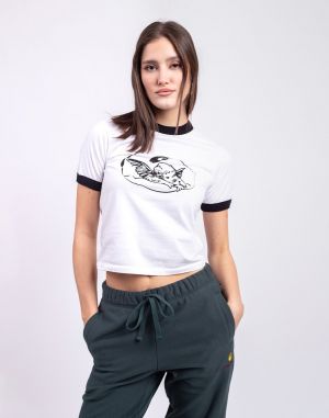 Carhartt WIP W' S/S Reminiscing Ringer T-Shirt White heavy stone wash