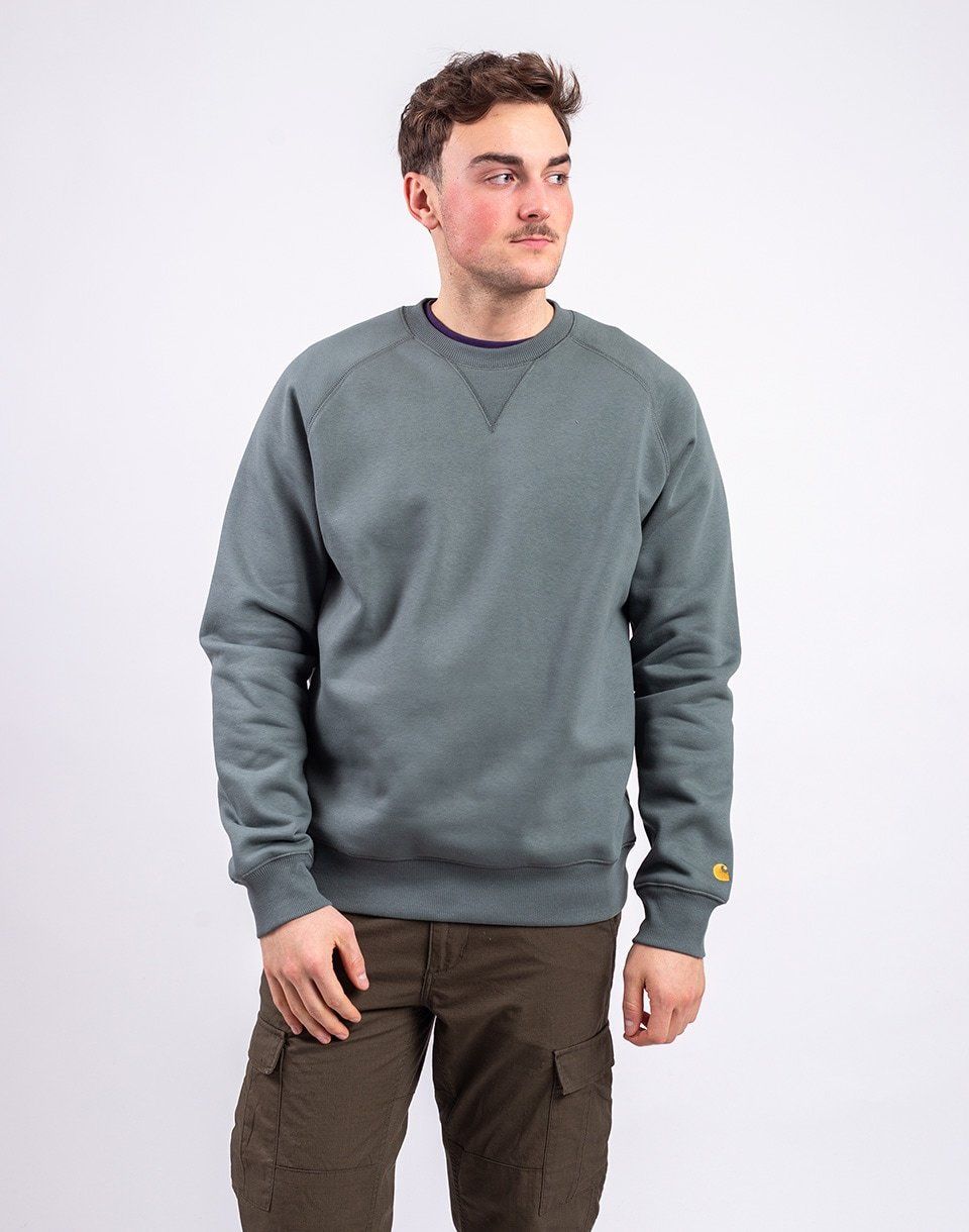 Carhartt WIP Chase Sweat Velvet Green/Gold