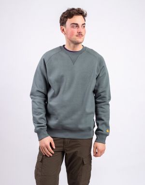 Carhartt WIP Chase Sweat Velvet Green/Gold