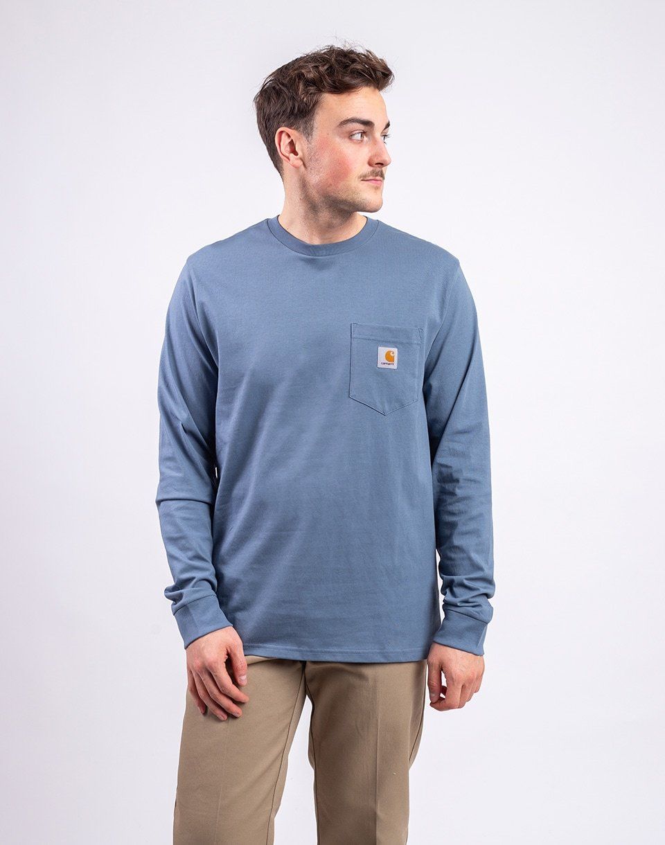 Carhartt WIP L/S Pocket T-Shirt Velvet Blue