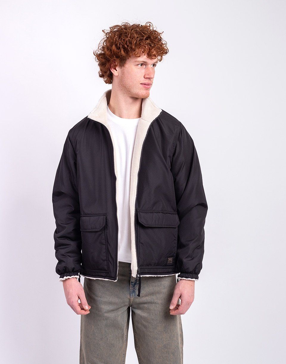 Taion Non Down Military Reversible Boa Hi Neck Jacket BLACK×CREAM