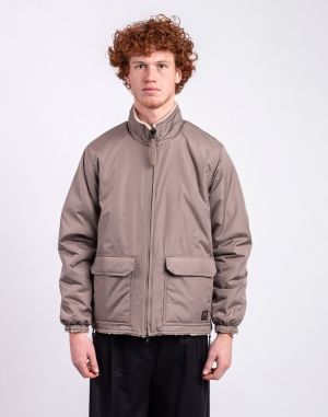 Taion Non Down Military Reversible Boa Hi Neck Jacket L.MOCHA×BEIGE