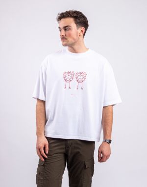 Monkey Studios Tričko Fire Guys White