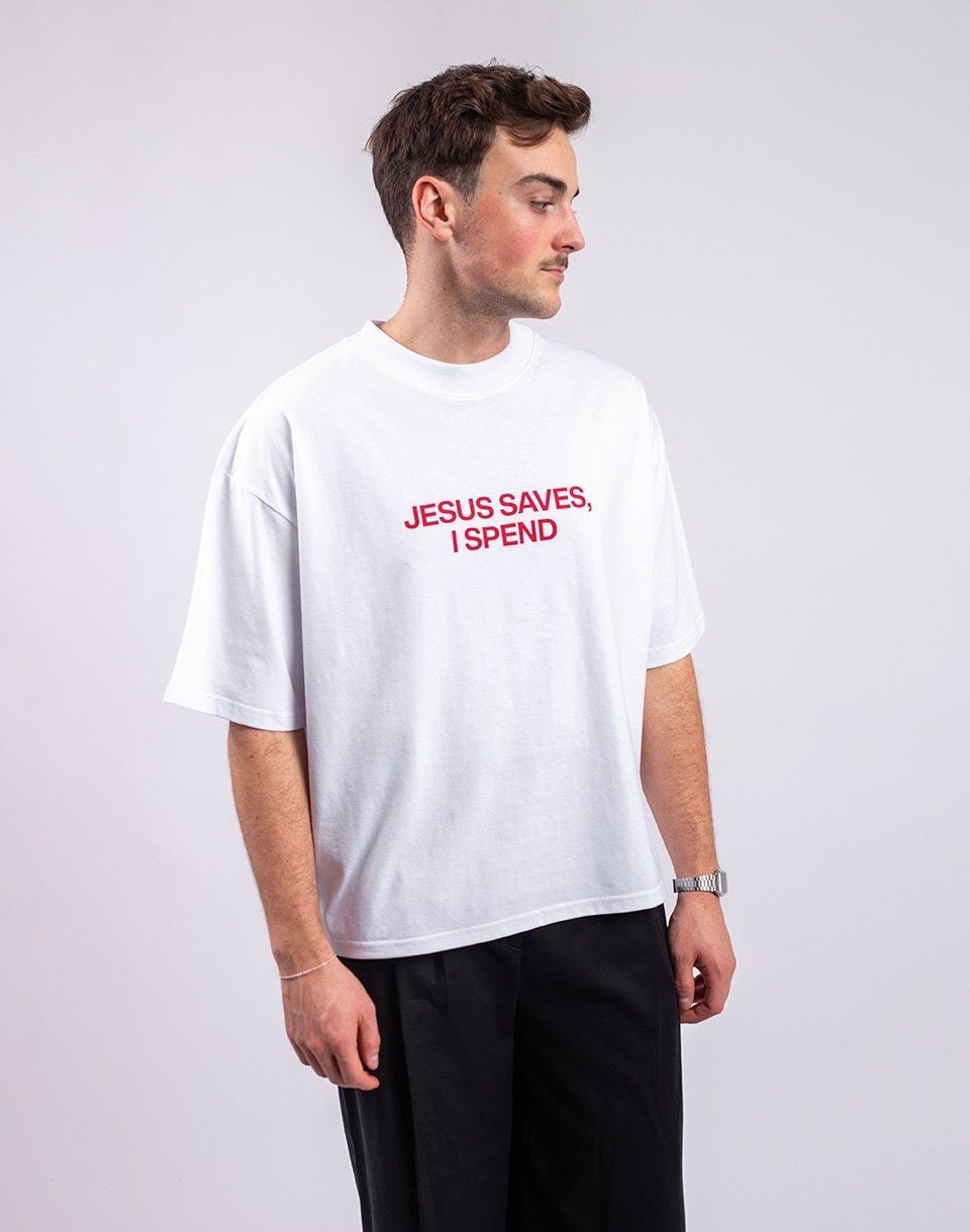 Monkey Studios Tričko Jesus Saves White
