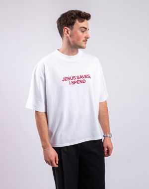 Monkey Studios Tričko Jesus Saves White