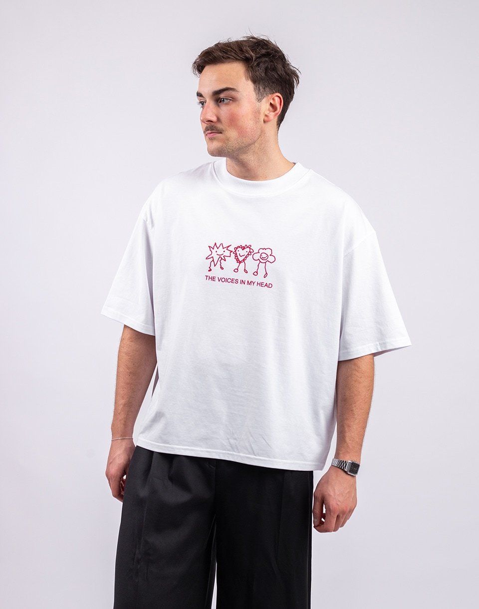 Monkey Studios Tričko Voices in my head White