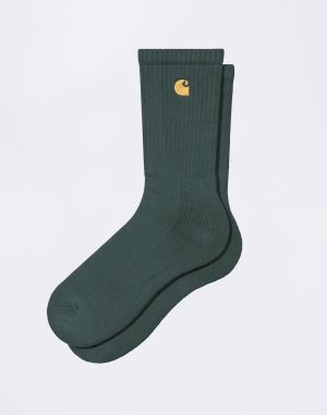 Carhartt WIP Chase Socks Velvet Green/Gold