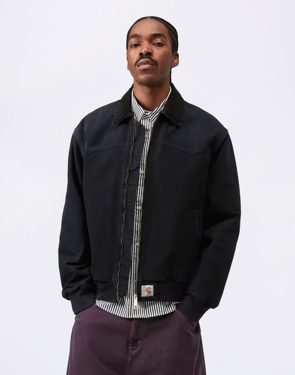Carhartt WIP OG Santa Fe Jacket Black/Black grind wash
