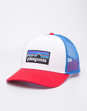 Patagonia P-6 Logo White w/Fire/Andes Blue