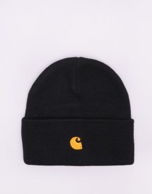 Carhartt WIP Chase Beanie Black / Gold galéria