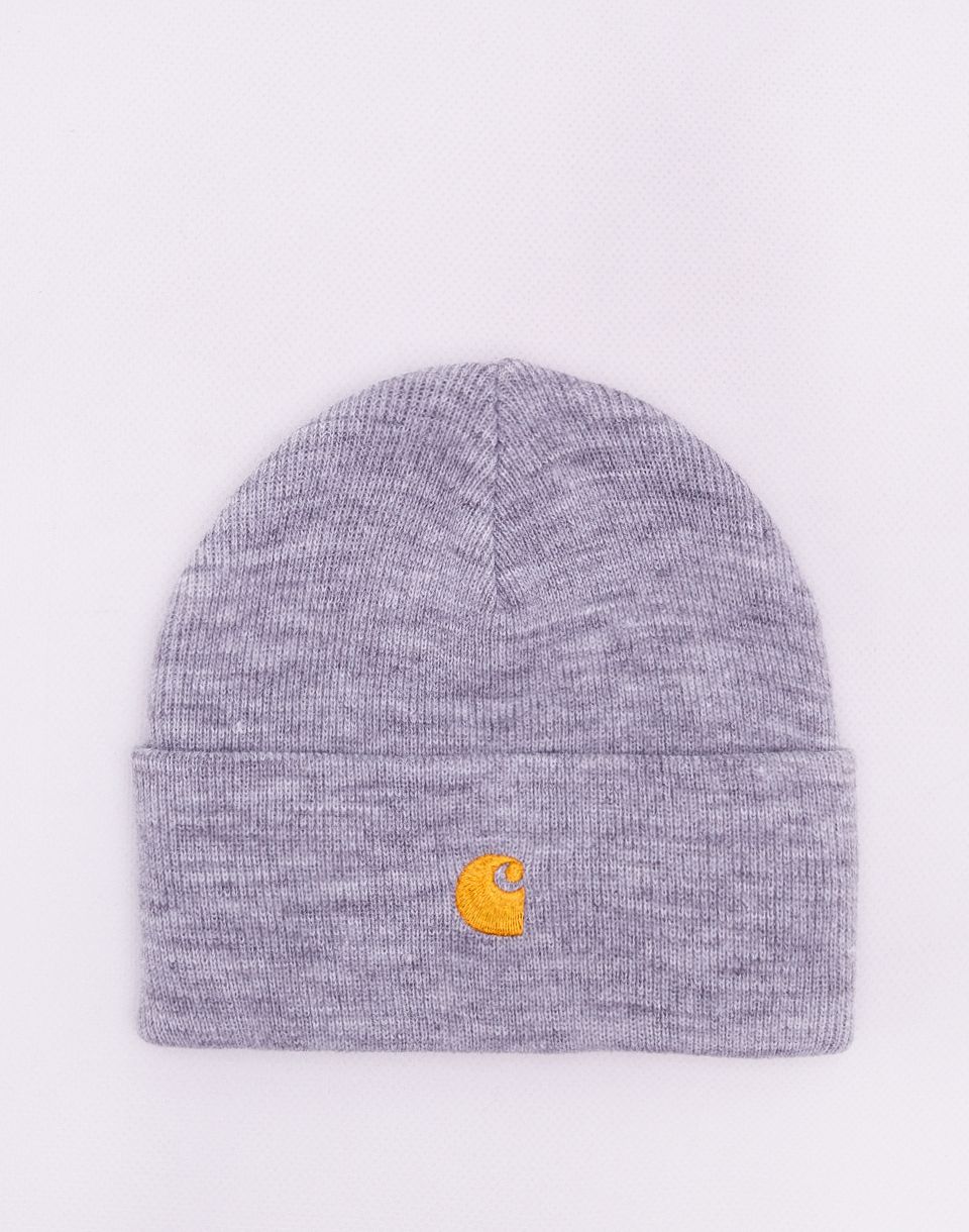 Carhartt WIP Chase Beanie Grey Heather / Gold