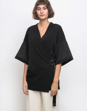Dr. Denim Hazel Kimono Black