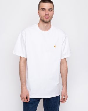 Carhartt WIP S/S Chase T-Shirt White / Gold