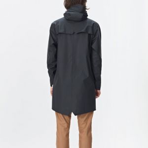 Čierny vodeodolný kabát Long Jacket galéria