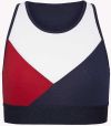 Červeno-modrá podprsenka Colour-Blocked Cotton Bralette galéria