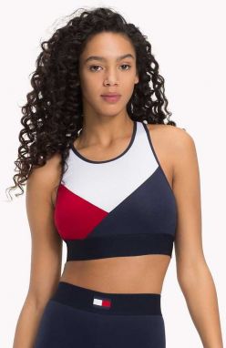 Červeno-modrá podprsenka Colour-Blocked Cotton Bralette