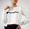 Biela crop mikina Rochester Crewneck Croptop galéria