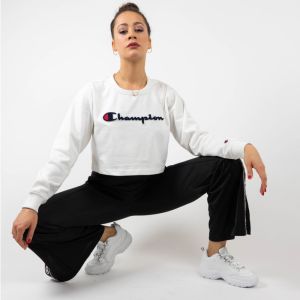 Biela crop mikina Rochester Crewneck Croptop