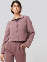 Fialová krátka bundička Overshirt galéria