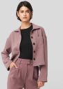 Fialová krátka bundička Overshirt galéria
