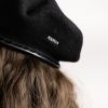 Čierna vlnená baretka Monty Wool Beret galéria