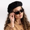 Čierna vlnená baretka Monty Wool Beret galéria