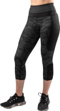 Venum DEFENDER CROP LEGGINGS Dámske kompresné legíny, tmavo sivá, veľkosť