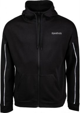 Reebok TRAINING ESSENTIALS PIPING FZ HOODIE Pánska tréningová mikina, čierna, veľkosť