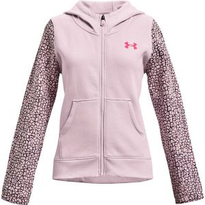 Under Armour RIVAL FLEECE FZ Dievčenská mikina, ružová, veľkosť