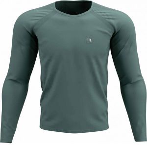 Compressport TRAINING TSHIRT LS Pánske tréningové tričko s dlhým rukávom, svetlo zelená, veľkosť