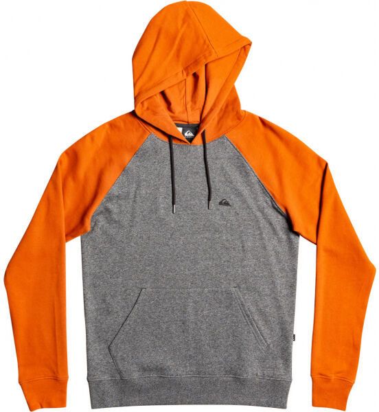 Quiksilver ESSENTIALS HOOD RAGLAN Pánska mikina, tmavo sivá, veľkosť