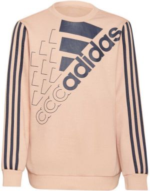 adidas LOGO SWEAT Dievčenská mikina, ružová, veľkosť