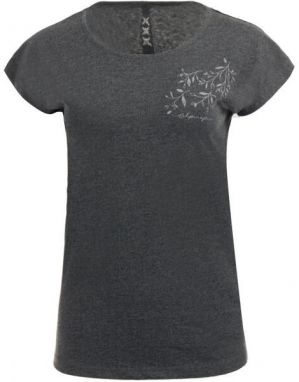 ALPINE PRO ENGELA Dámske tričko, tmavo sivá, veľkosť