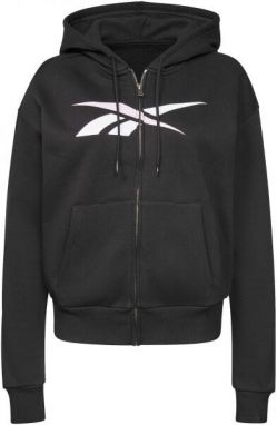 Reebok TE VECTOR FZ HOODIE Dámska flísová mikina, čierna, veľkosť