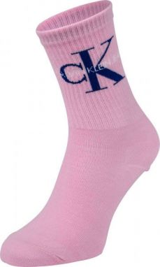 Calvin Klein WOMEN SHORT SOCK 1P JEANS LOGO BOWERY Dámske ponožky, ružová, veľkosť