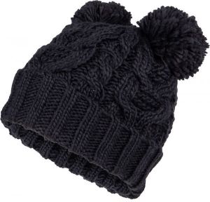 Lewro OSSIA Dievčenská pletená čiapka, čierna, veľkosť