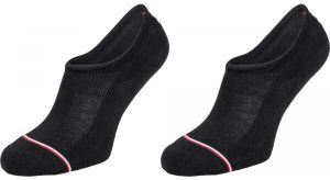 Tommy Hilfiger MEN ICONIC FOOTIE 2P Pánske ponožky, čierna, veľkosť